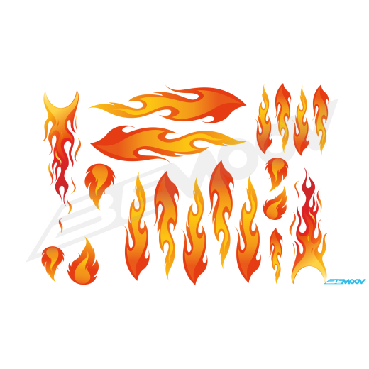 Buy the famous BEMOOV stickers flames for your bike